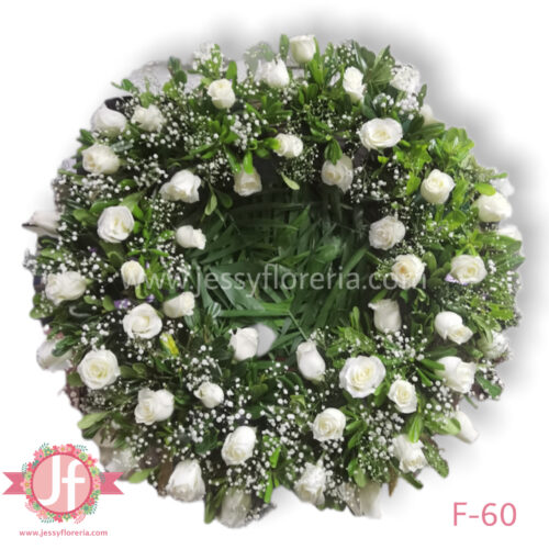 Corona 50 Rosas blancas - Luz eterna