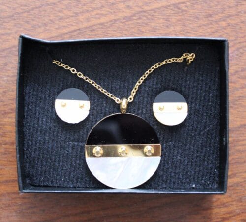Set Circulo negro, Dorado, Blanco-Complemento a tus flores