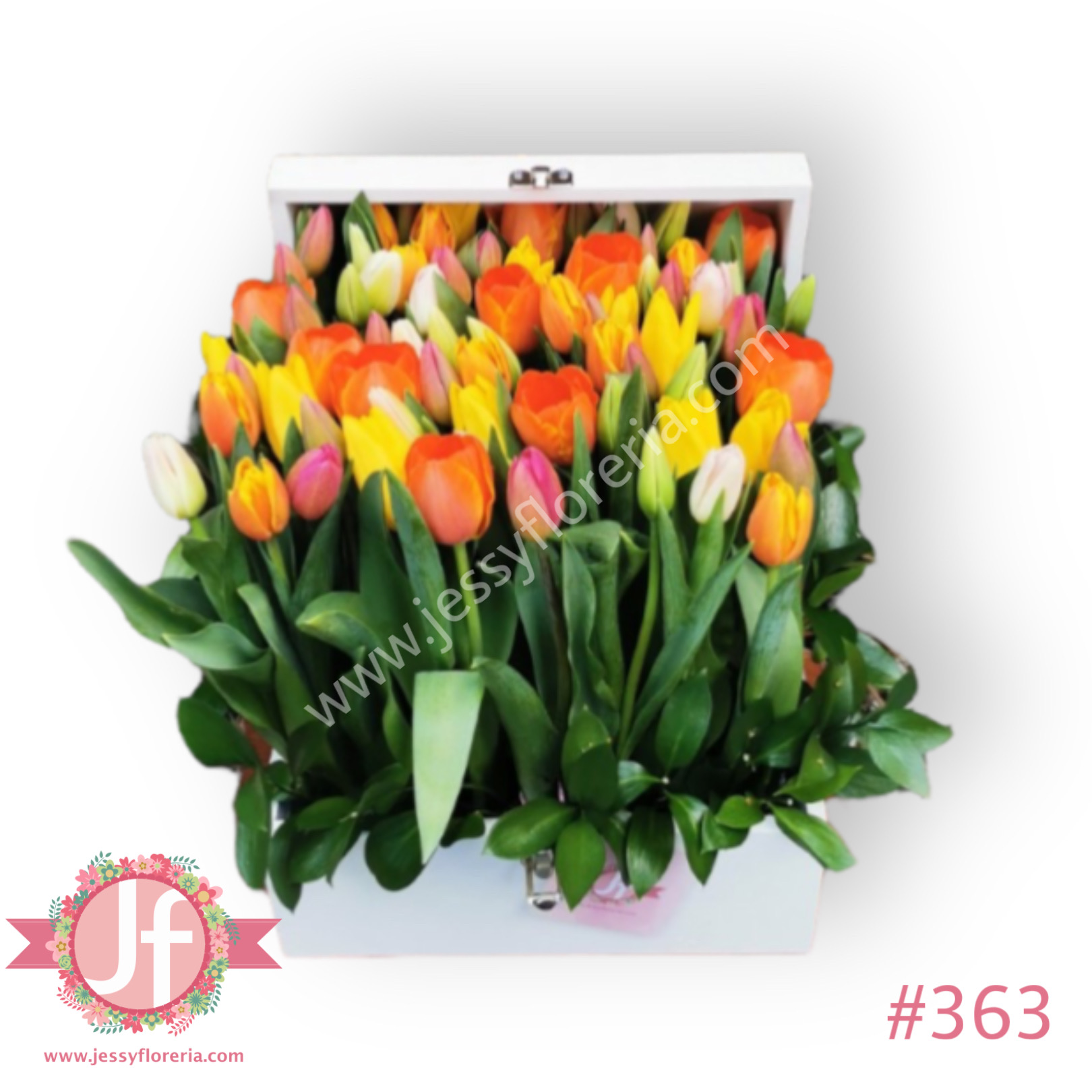 Cofre 70 tulipanes - Pedir con un día de anticipación