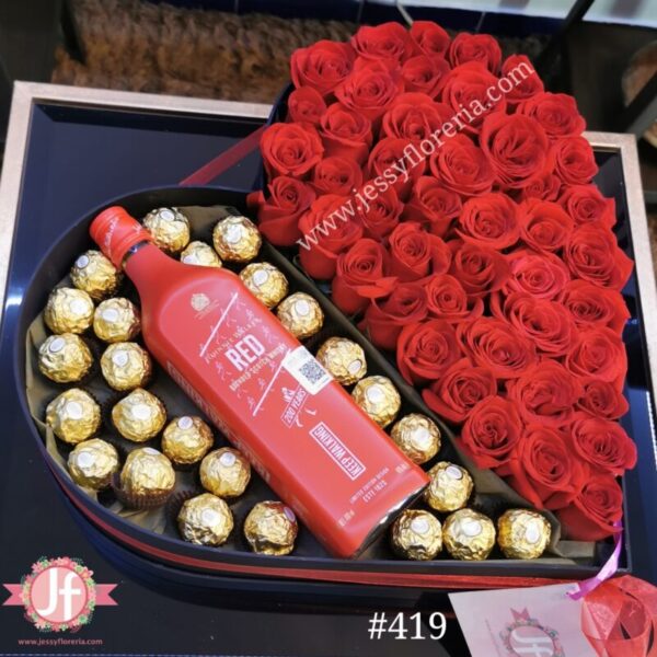 419 Corazon 50 rosas, Red Label y Ferreros