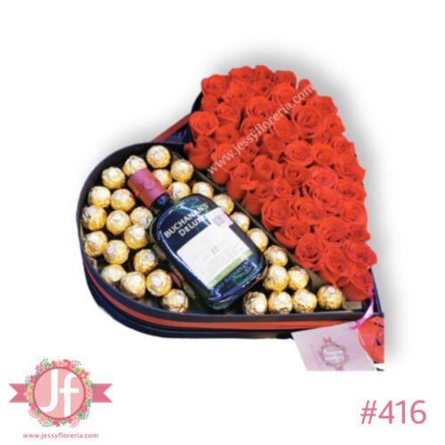 Corazón 50 rosas, Buchanan's 12 y Ferreros