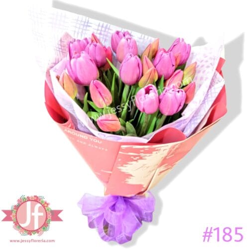 Bouquet 30 tulipanes rosas - Pedir con un día de anticipación