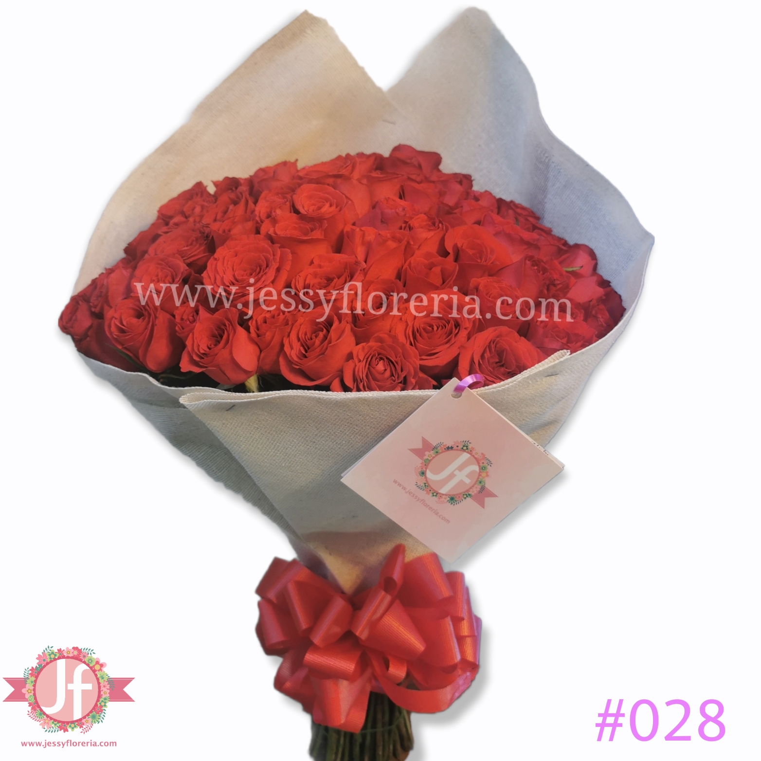 Ramo de 100 rosas rojas – Jessy Floreria