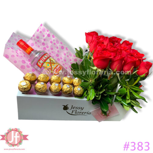 Caja rosas, Ferrero y Smirnoff