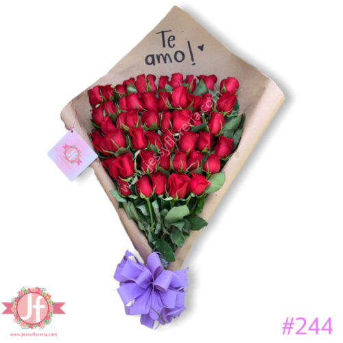 Ramo de 50 rosas en craft-