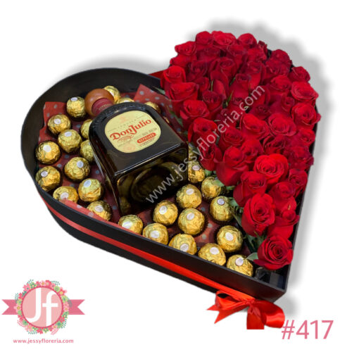 Corazón 50 rosas, Don Julio Reposado y Ferreros