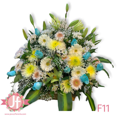 Canasta condolencias azules