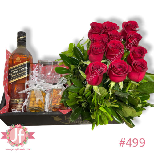 Caja Black Label, Botana & Rosas