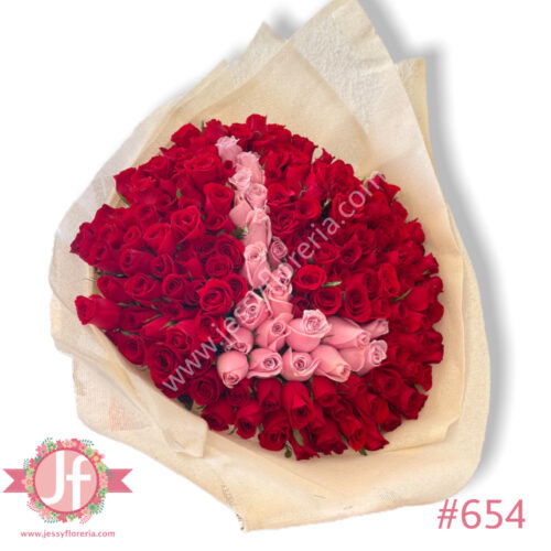 Ramo de 100 rosas con letra