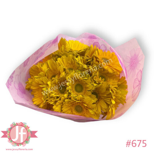 Ramo de 24 gerberas amarillas