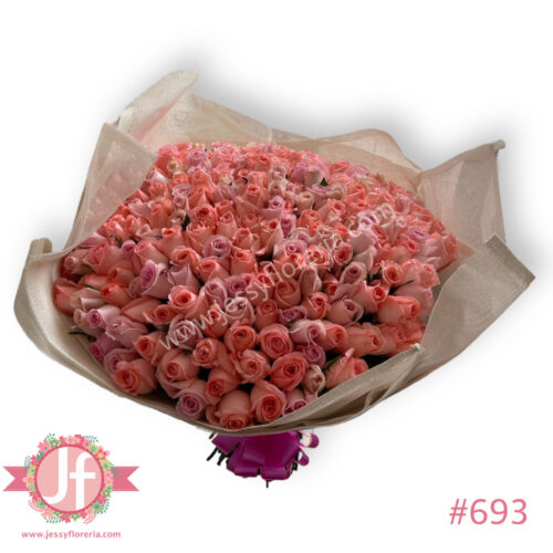 Ramo de 400 rosas rositas