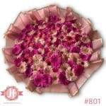 801 Maxiramo 100 gerberas rosa y fucsia