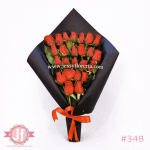 Ramo con 24 rosas rojas frescas para envío de flores a domicilio en Guadalajara, Zapopan y zona metropolitana.