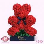 Oso de 350 rosas rojas para envío de flores y regalos románticos a domicilio en Guadalajara, Zapopan y zona metropolitana.