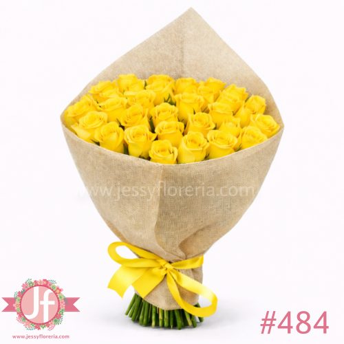 Ramo de 36 rosas amarillas frescas para envío de flores a domicilio en Guadalajara.