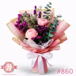 bouquet de 2 peonias flores elegantes arreglo floral en Guadalajara