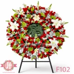 corona funeraria 200 rosas rojas en tripie Guadalajara