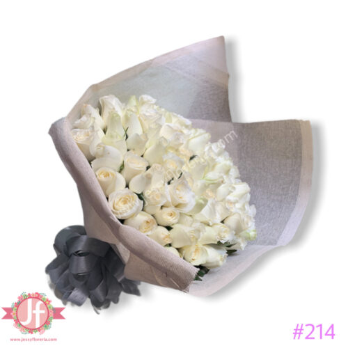 Ramo de 100 rosas blancas