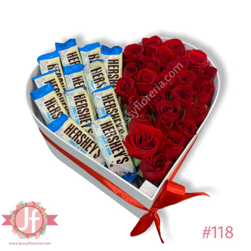 Corazón Hersheys blanco