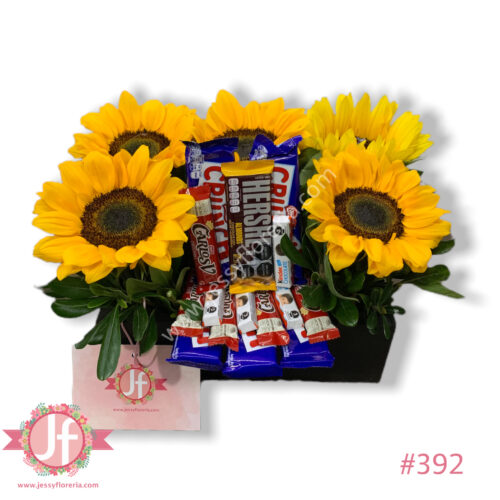 Caja girasoles 15 Chocolates