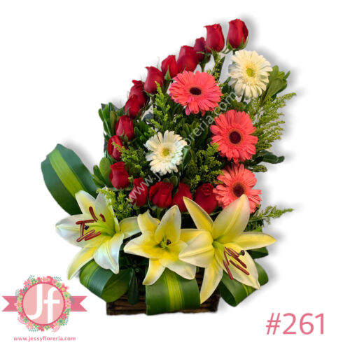 Diseño con 15 rosas