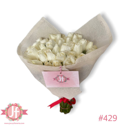Ramo 50 rosas blancas