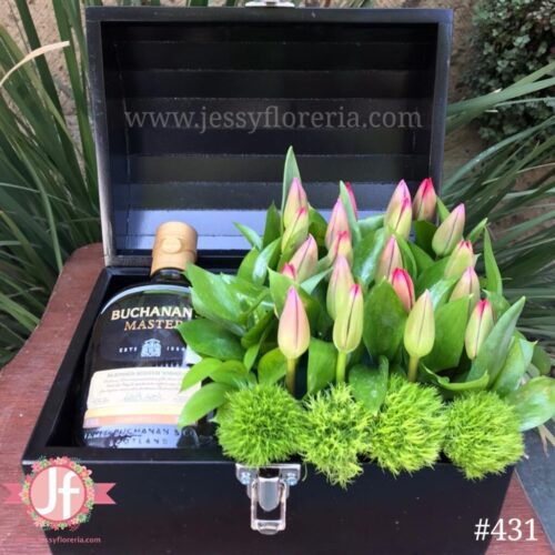 Cofre 20 Tulipanes Buchanan´s 12 - Pedir con un día de anticipación