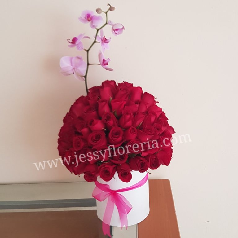 Esfera de 50 rosas y orquídea florerias en guadalajara con servicio a domicilio, zapopan, tlaquepaque, tonala, tlajomulco