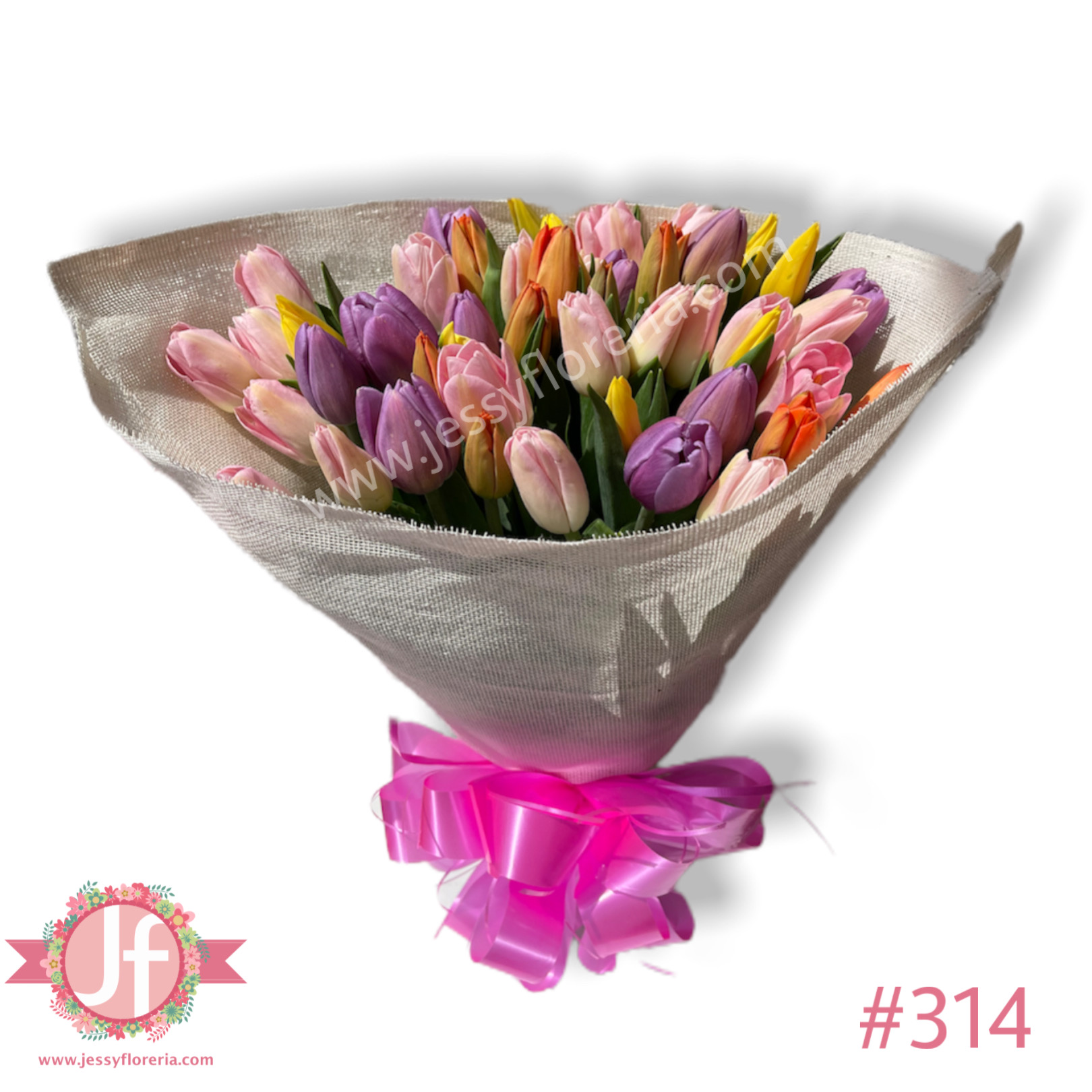Ramo de 50 tulipanes – Jessy Floreria