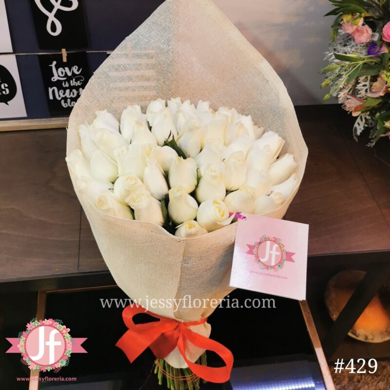 Ramo 50 rosas blancas - Envíos GRATIS Mismo día 2 a 4 Hrs