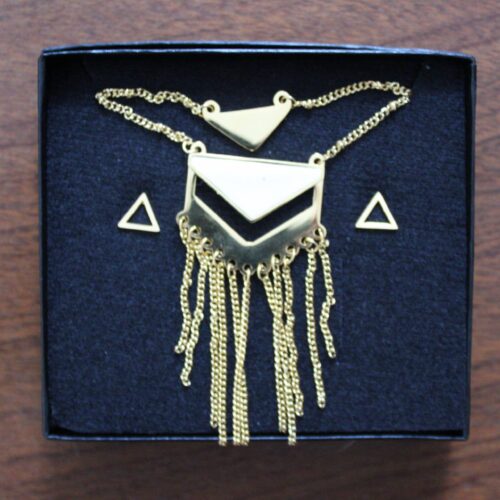 Set Doble Cadena Triangulo-Complemento a tus flores