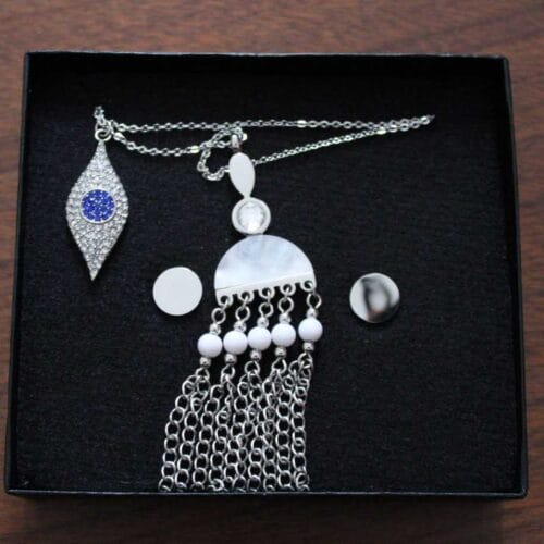 Set Ojo plata, Doble Cadena-Complemento a tus flores