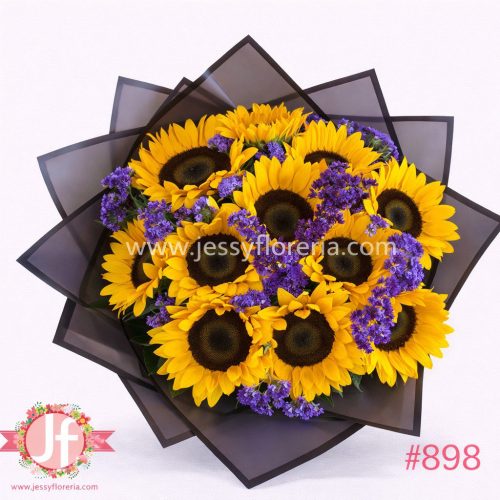 Ramo 12 girasoles con sifon
