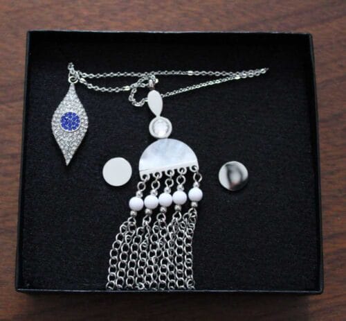 Set Ojo plata, Doble Cadena-Complemento a tus flores