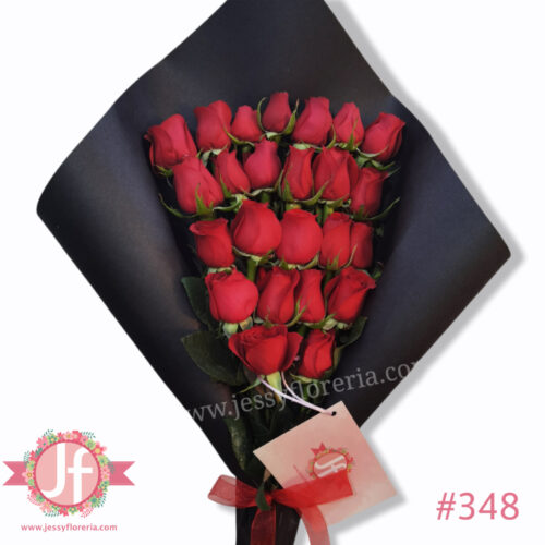 Ramo de 24 rosas rojas