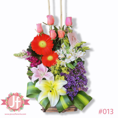 Diseño con flores surtidas