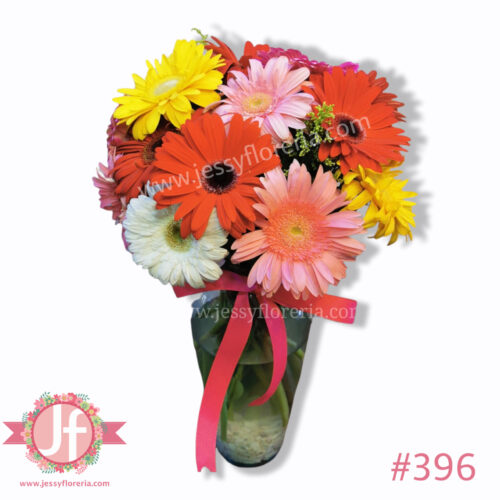 Florero 18 Gerberas