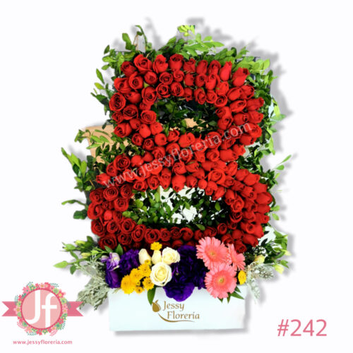No. 8 de rosas rojas