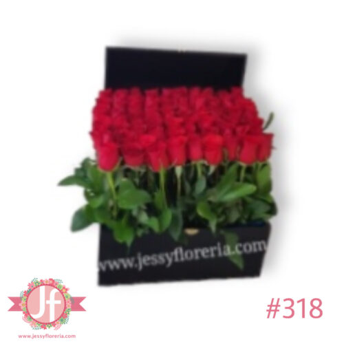 Cofre de 80 rosas rojas