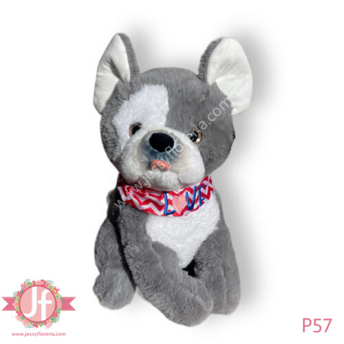 Perro gris 40 cm - Complemento a tus flores