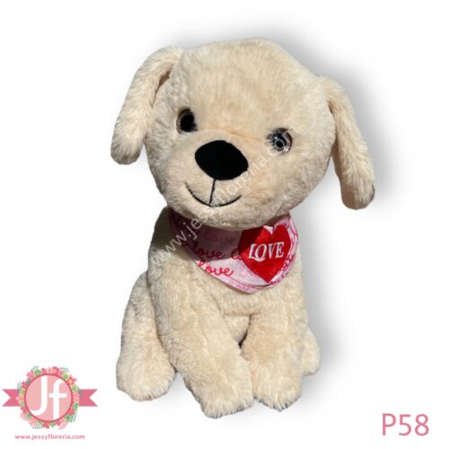 Perro beige 40 cm - Complemento a tus flores