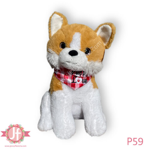 Perro bicolor 40 cm - Complemento a tus flores