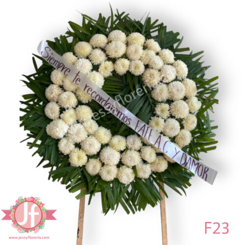 Corona floral blanca
