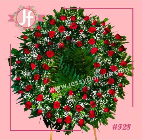 Corona de 50 rosas rojas