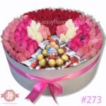 273 Caja 200 rosas y chocolates Florerias en Guadalajara a domicilio