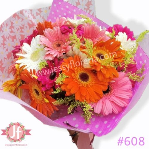 Bouquet de 24 gerberas de colores