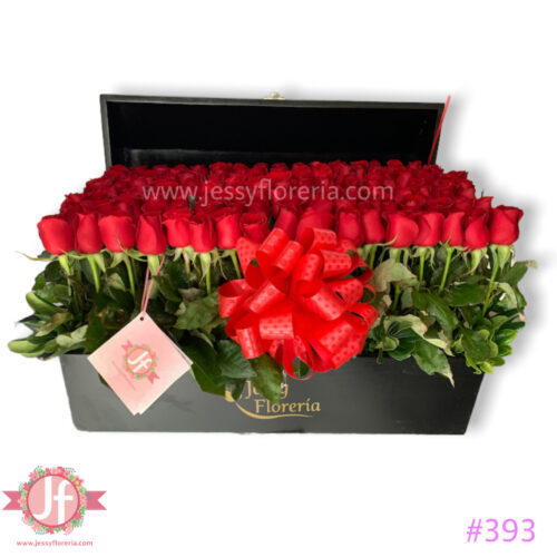 Cofre 200 rosas rojas