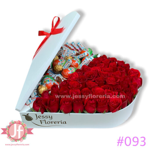 Corazón 50 rosas Kinder