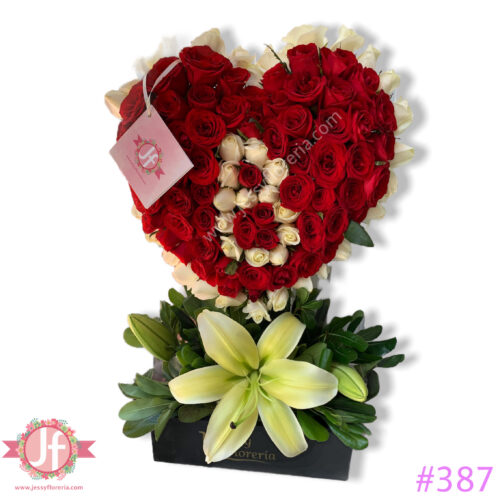 Corazón rosas con Letra - Image 2
