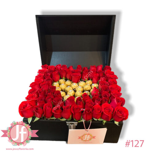 Cofre 60 rosas y 20 Ferreros - Image 2